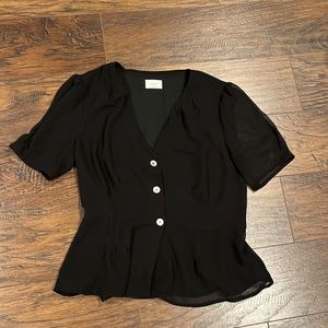 Aritzia Wilfred Button-Front Blouse